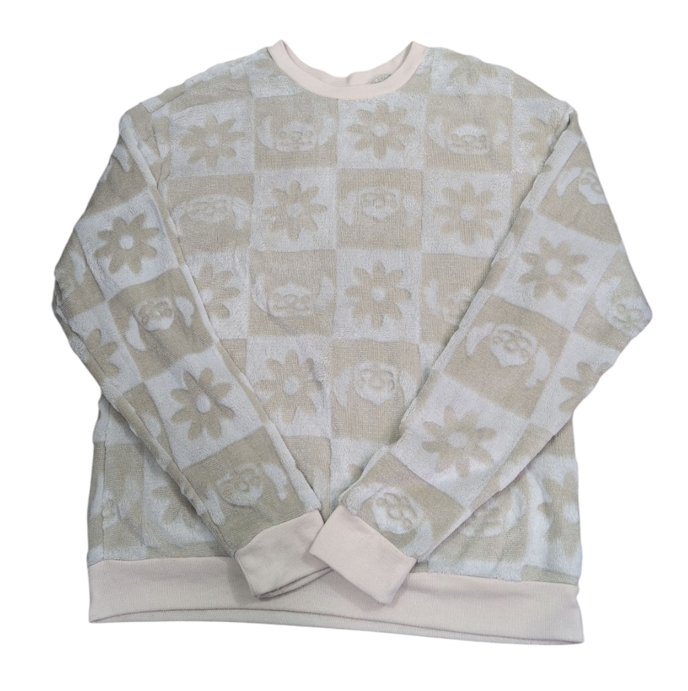 Disney Lilo & Stitch Fuzzy Pullover Top, Comfy Neutral Women's XL